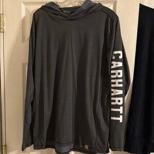 Carhartt Gray Long Sleeve Hooded Shirt